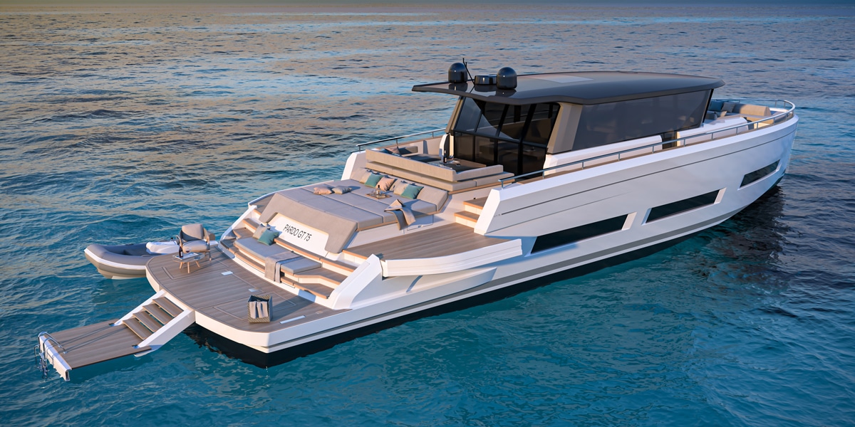 cantiere del pardo gt75 vue latérale